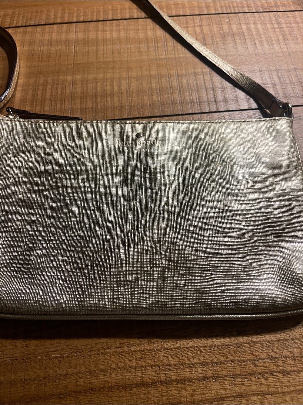 kate spade Metallic Gold Crossbody Clutch